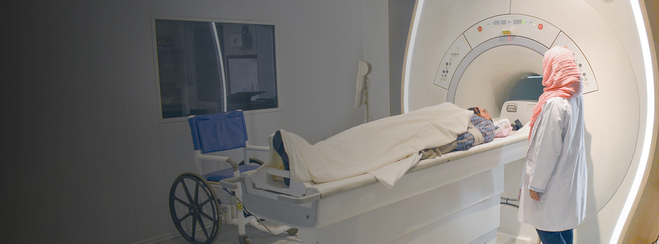patient undergoing CT-Scan at LNH radiology department